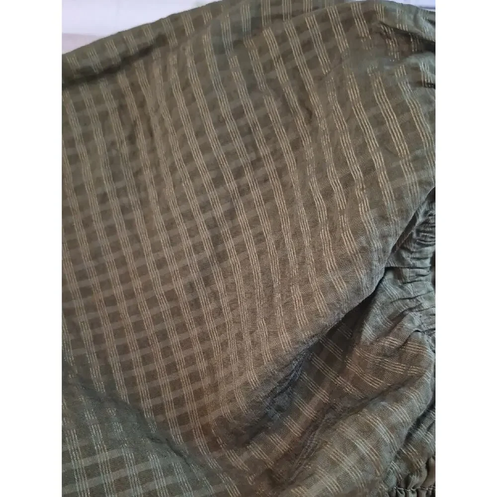 Old Navy Puff Sleeve Top Olive Green Size XL
